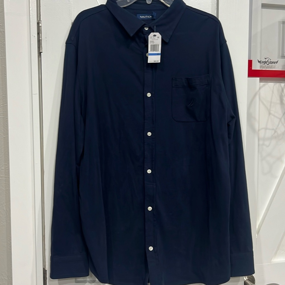 Long sleeved Navy Nautica button-up